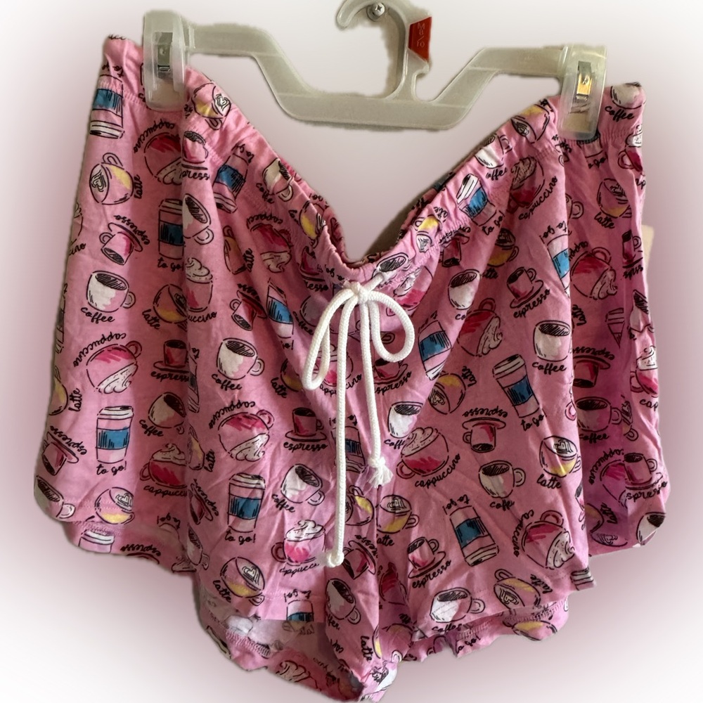 NWT Secret Treasures Pink Coffee Sleep Shorts